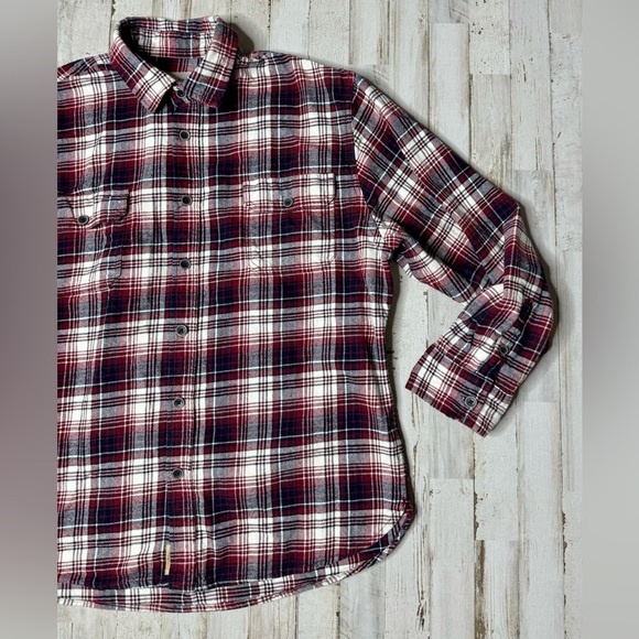 Jachs Flannel Shirt Mens XL Plaid Heavy Long Sleeve Button Up Classic Red - Picture 2 of 13